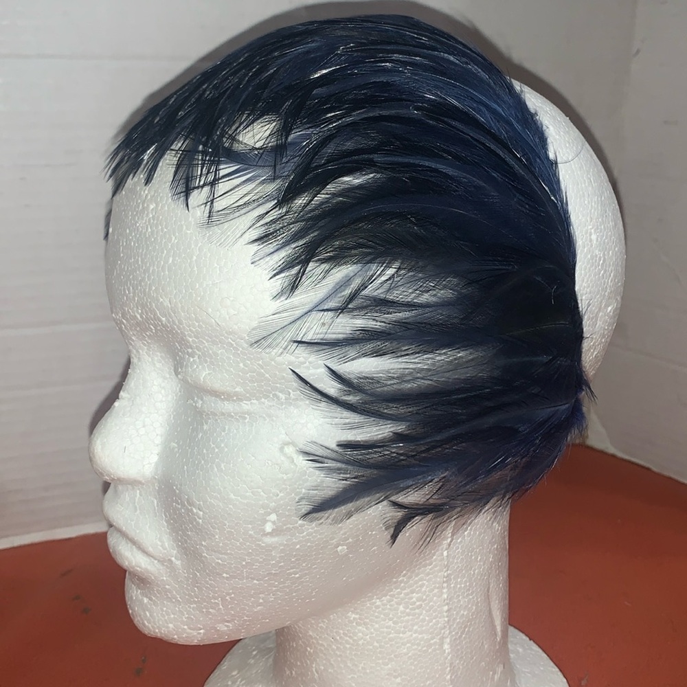 COPY - Vintage 1950’s ROYAL BLUE FEATHERED HEADBAND made in Western Germany